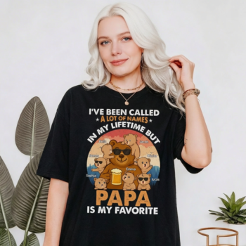 Favorite Papa Bear Shirt Gift for Grandpa and Loving Grandchildren