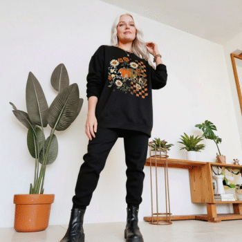 Love Grandma Life Pumpkin Floral Fall Sweatshirt for Women2