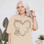 Mama Bear Personalized T Shirt Custom Name Heart Design Est 2025