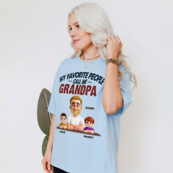 My Favorite People Call Me Grandpa Custom Family T Shirt Gift2