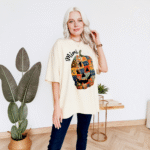 Personalized Patchwork Pumpkin Halloween Sweatshirt for Family2