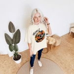 Personalized Patchwork Pumpkin Halloween Sweatshirt for Family2