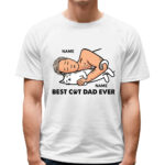 Best Cat Dad Ever Custom Name Personalized Cat Lover Shirt