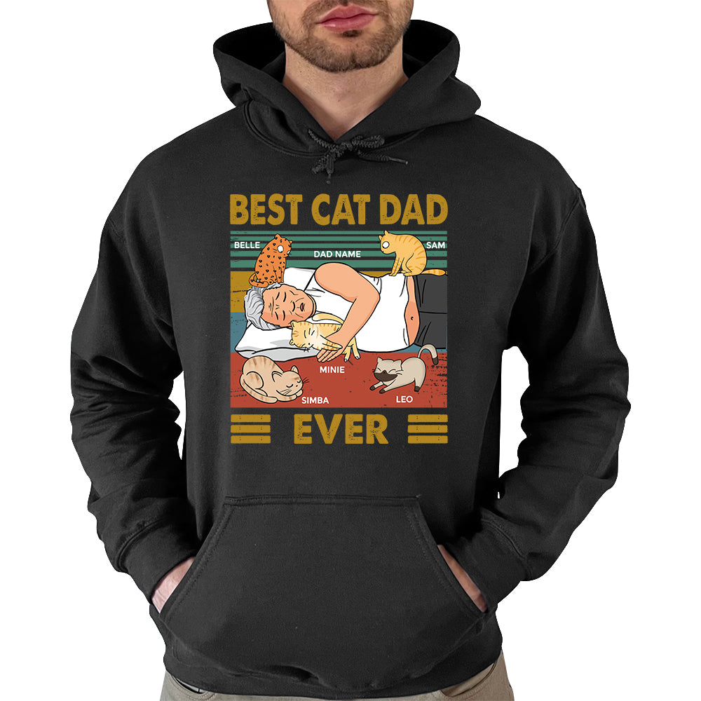 Best Cat Dad Ever Personalized Shirt Custom Name Cat Lover Gift Best Cat Dad Ever Personalized Shirt Custom Name Cat Lover Gift