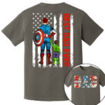 Best Dad Ever Captain America and Hulk Personalized Dad Shirt