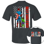 Best Dad Ever Captain America and Hulk Personalized Dad Shirt