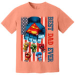 Best Dad Ever Custom Marvel Fist Building Blocks T Shirt Gift