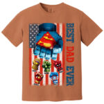 Best Dad Ever Custom Marvel Fist Building Blocks T Shirt Gift