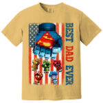 Best Dad Ever Custom Marvel Fist Building Blocks T Shirt Gift