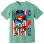 Best Dad Ever Custom Marvel Fist Building Blocks T Shirt Gift