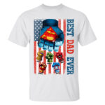 Best Dad Ever Custom Marvel Fist Building Blocks T Shirt Gift