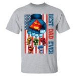 Best Dad Ever Custom Marvel Fist Building Blocks T Shirt Gift