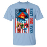 Best Dad Ever Custom Marvel Fist Building Blocks T Shirt Gift