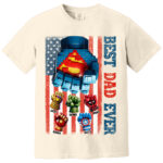 Best Dad Ever Custom Marvel Fist Building Blocks T Shirt Gift