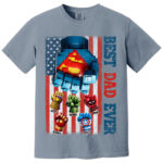 Best Dad Ever Custom Marvel Fist Building Blocks T Shirt Gift