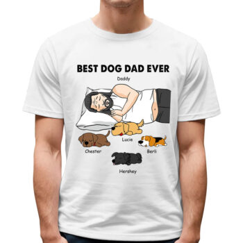 Best Dog Dad Ever Funny Fathers Day Gift T Shirt for Men