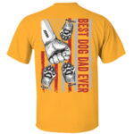 Best Dog Dad Ever Personalized Family Paw Print T-Shirt Gift