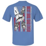 Best Dog Dad Ever Personalized Family Paw Print T-Shirt Gift