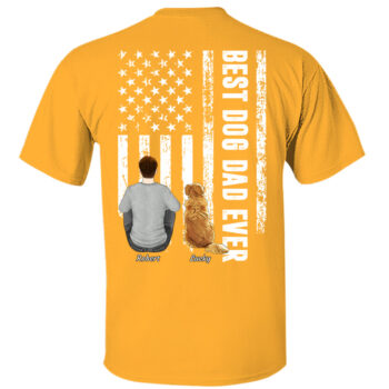 Best Dog Dad Ever Personalized T Shirt Custom Name Gift Idea