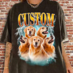 Custom Golden Retriever Dog Lover Vintage Style T Shirt Design