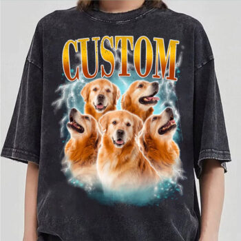 Custom Golden Retriever Dog Lover Vintage Style T Shirt Design