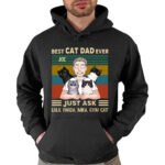 Customizable Best Cat Dad Ever Shirt with Up to Four Cats Design