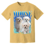 Cute Puppy Moose Graphic Tee Shirt for Women and Men Casual Wear