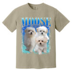Cute Puppy Moose Graphic Tee Shirt for Women and Men Casual Wear