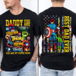 Daddy You Are My Superhero Best Dad Ever Marvel Avengers Shirt