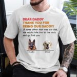 Dear Daddy Thank You For Being Our Daddy Funny Dog T Shirt