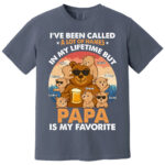 Favorite Papa Bear Shirt Gift for Grandpa and Loving Grandchildren