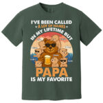 Favorite Papa Bear Shirt Gift for Grandpa and Loving Grandchildren