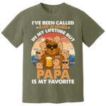 Favorite Papa Bear Shirt Gift for Grandpa and Loving Grandchildren