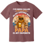 Favorite Papa Bear Shirt Gift for Grandpa and Loving Grandchildren