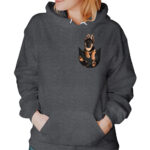 Funny German Shepherd Puppy Pocket T Shirt Cute Dog Lover Tee Top