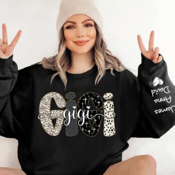 Gigi Sweater Leopard Print Gigi Shirt Personalized Gigi Gift