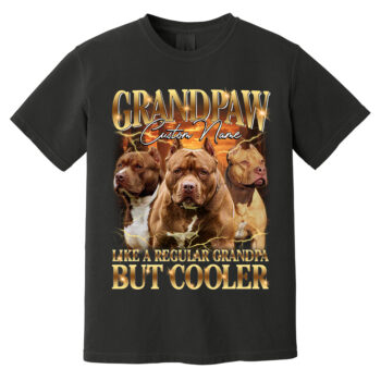 Grandpaw Custom Name Like A Regular Grandpa But Cooler Shirt