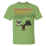 Happy Fathers Day Thank You From Dogs Personalized Dad Shirt