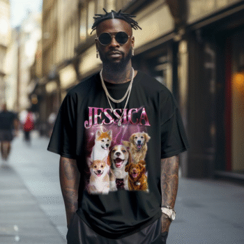 Jessica Custom Dog Lover Graphic Tee Shirt for Pet Owners