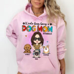 Kinda Busy Being a Dog Mom Personalized Dog Lover T Shirt