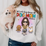 Kinda Busy Being a Dog Mom Personalized Dog Lover T Shirt