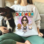 Kinda Busy Being a Dog Mom Personalized Dog Lover T Shirt