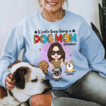 Kinda Busy Being a Dog Mom Personalized Dog Lover T Shirt
