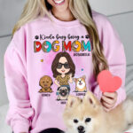 Kinda Busy Being a Dog Mom Personalized Dog Lover T Shirt