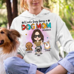 Kinda Busy Being a Dog Mom Personalized Dog Lover T Shirt