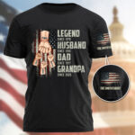 Legend Husband Dad Grandpa Since Custom Family Names T Shirt