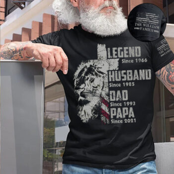 Legend Husband Dad Papa Since Vintage Family T Shirt Gift Idea