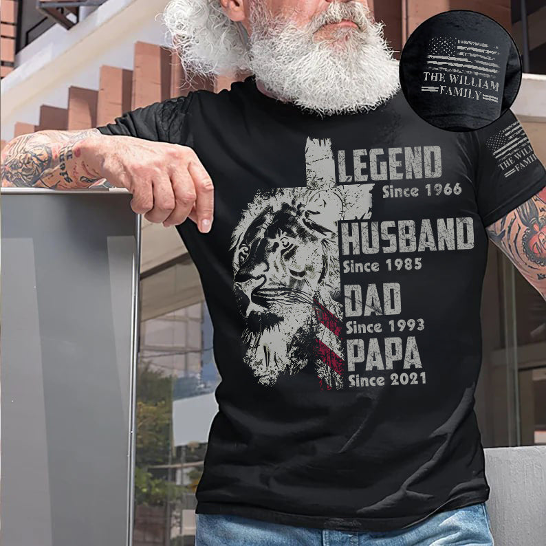 Legend Husband Dad Papa Since Vintage Family T Shirt Gift Idea Legend Husband Dad Papa Since Vintage Family T Shirt Gift Idea