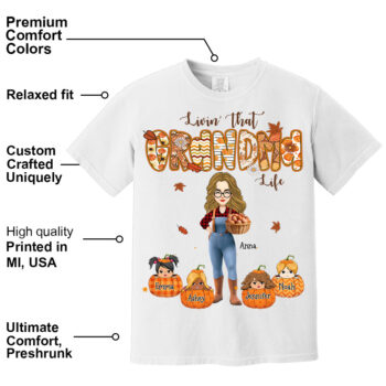 Livin That Grandma Life Personalized Shirt with Kids Names
