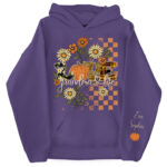 Love Grandma Life Pumpkin Floral Fall Sweatshirt for Women